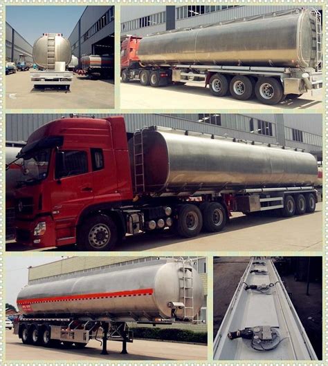 Heavy Duty Tri Axle Stainless Steel Aluminium Alloy Oil Tank Trailer