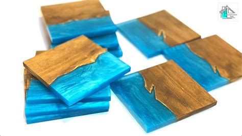 Epoxy Wood Coasters / Resin Wood Coasters / Live Edge Coasters | Etsy