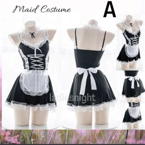 Jual Bla Louine Maid Sexy Lingerie Costume Pelayan Bandana Bando Shopee Indonesia