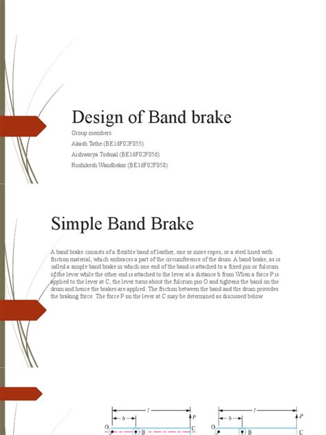 Design of Band Brake | PDF | Lever | Friction