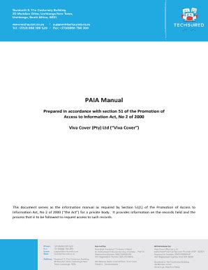 Fillable Online Paia Manual Techsured Fax Email Print Pdffiller