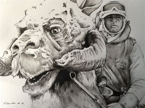 Luke Skywalker Tauntaun Empire Strikes Back By Billyboyuk Empire