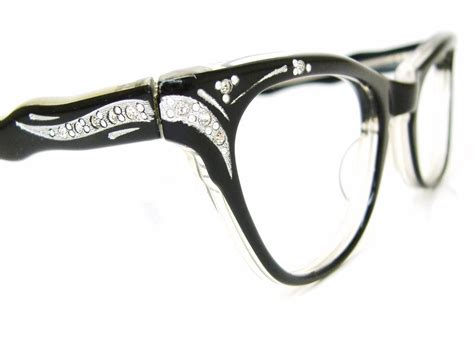 Vintage 50s Black Cat Eye Eyeglasses Frame By Vintage50sEyewear