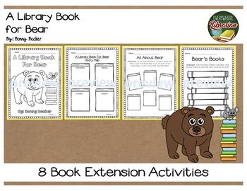 library book  bear  bonny becker book extension activities  prep