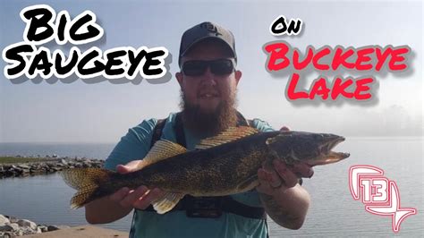 BUCKEYE LAKE BANK FISHING Ep 17 BIG SAUGEYE YouTube