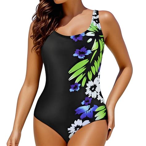 WAYUTE Womens Swimsuits One Piece Fashion Print Hollown Swimsuit Sexy