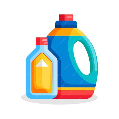 Premium Vector Laundry Detergent Flat Vector Illustration On White