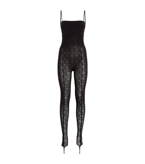 Wolford X Simkhai Semi Sheer Jumpsuit Black Editorialist