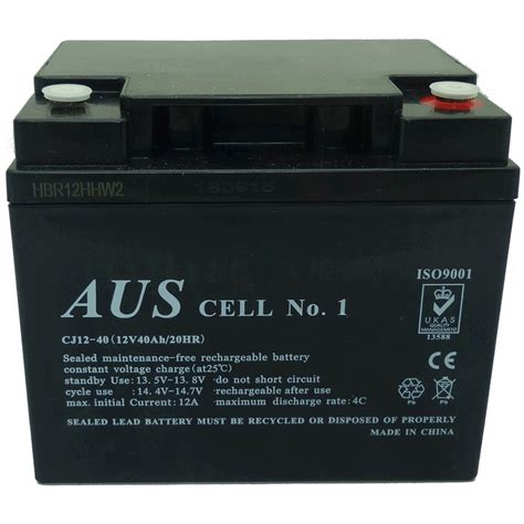 Sealed Lead Acid Battery 1 x 12volt x 40A/H – Fire & Safety WA