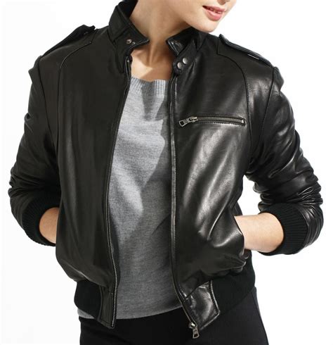 New Womens Genuine Leather Jacket Women Biker Leather Black Leather