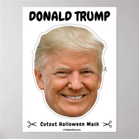 Donald Trump Halloween Mask Poster | Zazzle