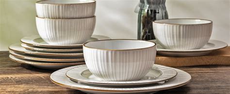 Amazon GBHOME Ceramic Dinnerware Sets Embossed Elegant Stoneware