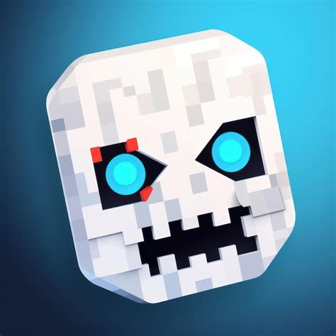 Cartoonstyle Ghast Con Lego Face Logo Para Aplicaci N Moderna Foto