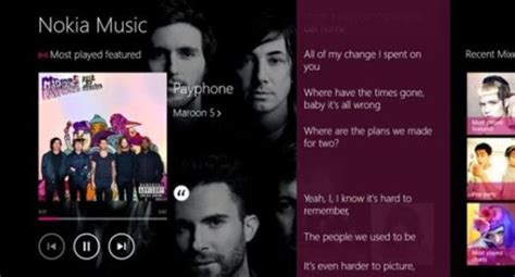 Nokia Music Player App for Windows 8