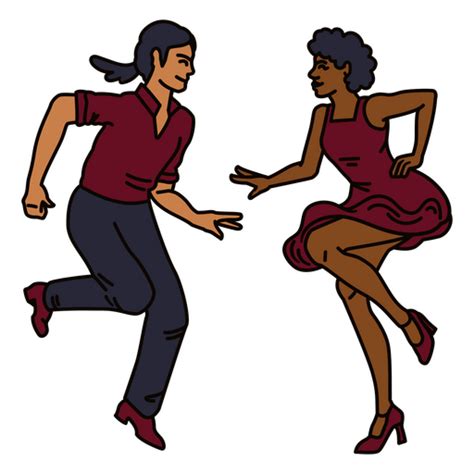 Dancing Ballroom Couple Png Design