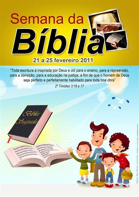 Cartaz Semana Da Bibl A Portif Lio Gm