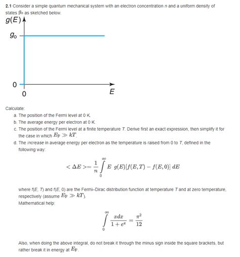 Solved Consider A Simple Quantum Mechanical System With Chegg