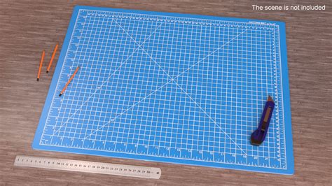 Cutting Mat Self Healing Blue 3d Model 15 3ds Obj Lxo Ma Max Fbx C4d Blend Free3d