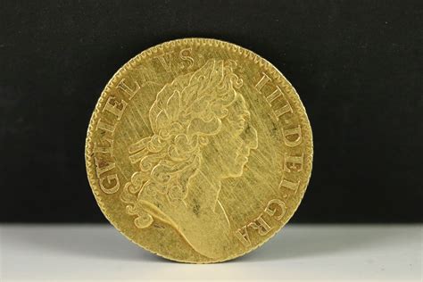 A British King William Iii 1701 Gold Full Guinea Coin