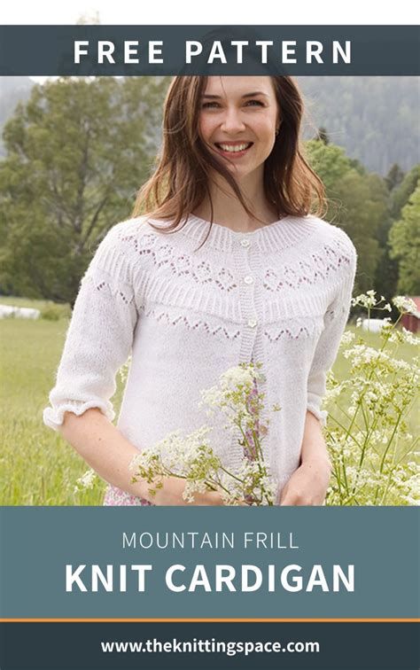 Mountain Frill Knit Cardigan Free Knitting Pattern