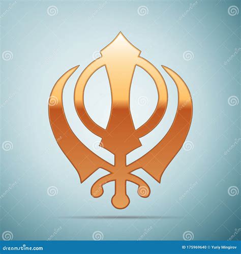 Khanda Sikh Icon Vector Illustration Cartoondealer