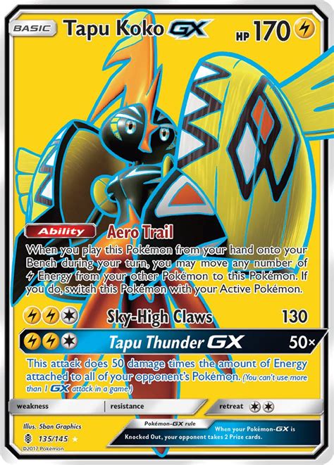 Tapu Koko Gx · Guardians Rising Gri 135 ‹ Pkmncards