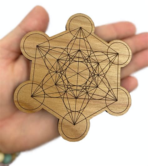 Metatron Crystal Grid For Chakra Healing Wood Crystal Grid Include