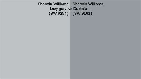 Sherwin Williams Lazy Gray Vs Dustblu Side By Side Comparison