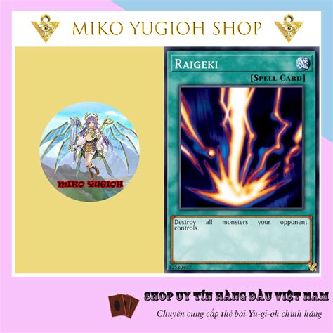 Miko Yugioh Thẻ Bài Yugioh Chính Hãng Tiếng Nhật Raigeki Shopee Việt Nam