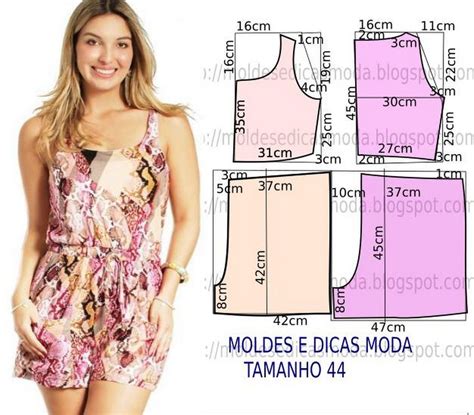 MOLDE DE MACACÃO ESTAMPADO Padrão jumpsuit Costura fashion Vestidos