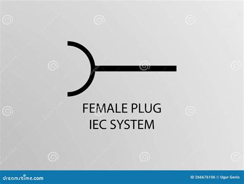 Female Plug Iec System Symbol Vector Symbol Design Engineering Symbols Stock Vector