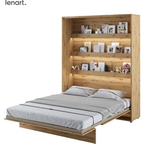 Lenart Cama Abatible BED CONCEPT 12 160x200 Vertical Roble Artesanal