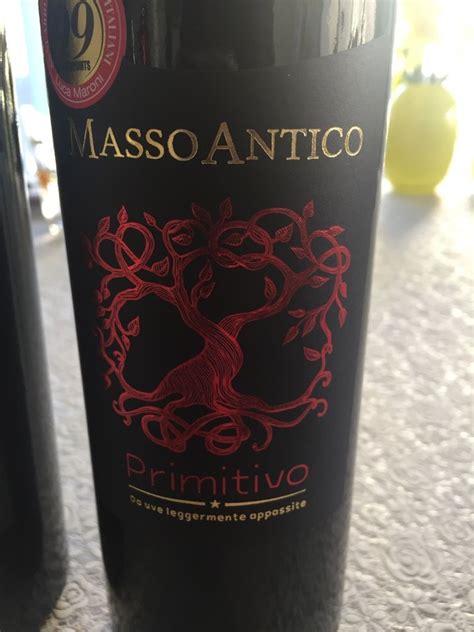 2020 Masso Antico Primitivo Appassito Italy Puglia Salento Igt