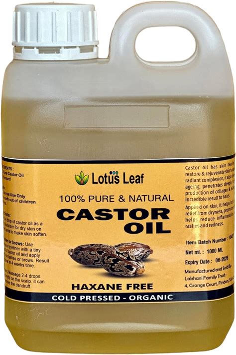 Organic Castor Oil Hexane Free Cold Pressed Castor Oil For Dry Skin