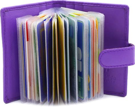 starhide soft genuine leather compact credit debit card holder case