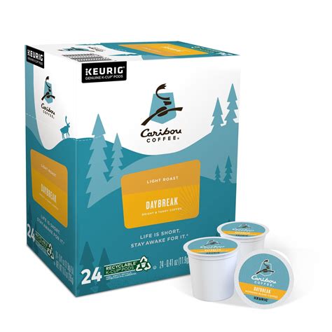 Caribou Coffee Daybreak Morning Blend Pods Keurig K Cup Pods 24 Count