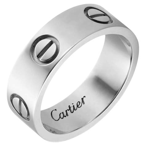 Cartier Love 18k White Gold Ring Wedding Band Size 64 Us 1075 At