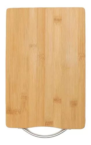 Tabla De Cortar De Cocina De Bamb Madera Con Mango De Metal Mercadolibre