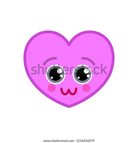 Lovely Heart Shaped Funny Emoticon Icon Stock Vector Royalty Free 1256026879 Shutterstock