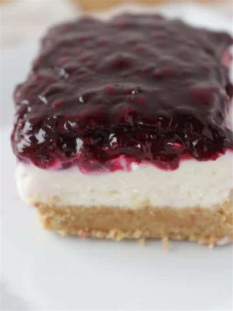 No Bake Blackberry Cheesecake Bars Homemade Food Junkie