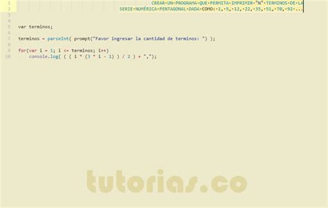 Ciclo For Javascript Serie Numerica Pentagonal Tutorias Co