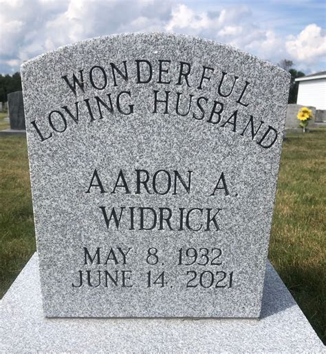 Aaron Arthur Bud Widrick M Morial Find A Grave