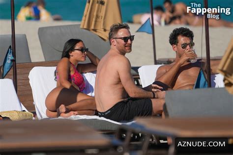 Elettra Lamborghini Sexy Seen With Jessica Ledon David Guetta And DJ Afrojack Wearing A Hot