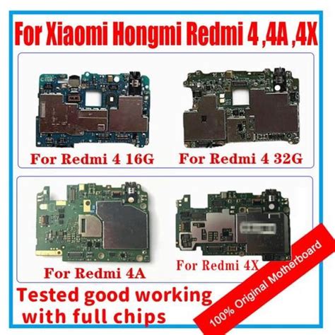 Pour Redmi 4x 64g Carte Mère Pour Xiaomi Hongmi Redmi 4 4a 100