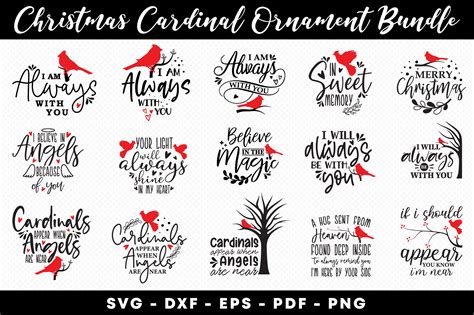 Christmas Cardinal Ornament Svg Bundle Graphic By Craftlabsvg