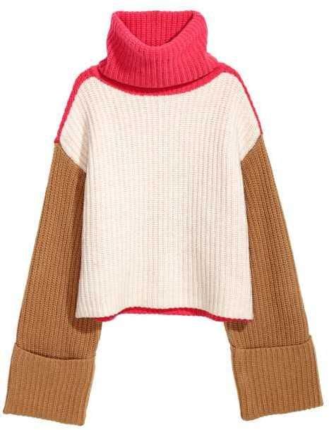 H&M Wide-cut Turtleneck Sweater | Turtle neck, Sweaters, Cardigan ...