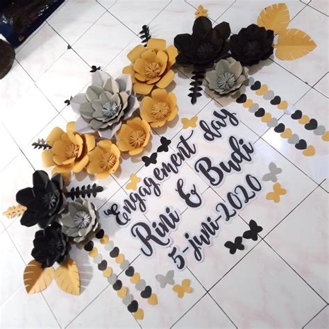 Jual Paper Flower Paket Dekorasi Dinding Hiasan Ulang Tahun