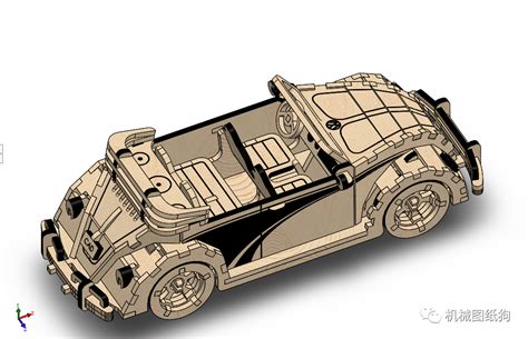 【汽车轿车】老爷车拼装玩具模型3d图纸 Solidworks设计 汽车 Solidworks 仿真秀干货文章