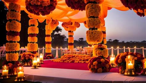 Premium Photo | A traditional Indian wedding mandap decoration