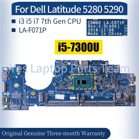 La E P For Dell Latitude Laptop Mainboard T Y